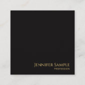 ブラックベルベカスタムットモダングエレガントラシッ最高のグ スクエア名刺 (正面)