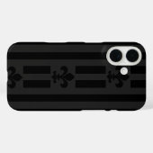 ブラックベルベットのフルール・ド・リス Case-Mate iPhoneケース (裏面 (横))