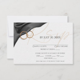 ブラックベルベットの結婚指輪レスポンスカード 出欠カード