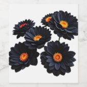 ブラックベルベットの花 ワインラベル (シングルラベル)