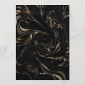 ブラックベルベット新年招待状 - 編集可能 招待状 (裏面)