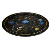 ブラックベルベット金ゴールド天文学 カッティングボード (角)