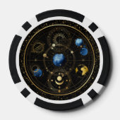 ブラックベルベット金ゴールド天文学 ポーカーチップ (裏面)