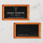 ブラックベルベット | アンティーク枠 名刺 (正面/裏面)