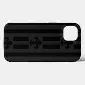 ブラックベルベット(紋章の)フラ・ダ・リ Case-Mate iPhoneケース (裏面 (横))
