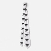 ブラックベロキラプター恐竜 – バックカラーを選択 ネクタイ (裏面)