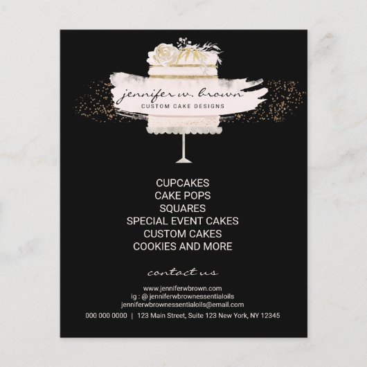 ブラックベーカリーパティシエ飾りケーキ (正面)