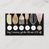 ブラックベーカリーペストリーツールケーキキッチンロイヤリティ 名刺 (正面)