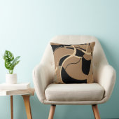 ブラックベージュオンタンスワーリング抽象芸術アートMCMルック クッション (椅子)