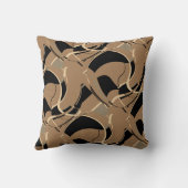 ブラックベージュオンタンディアゴナルスワーリングデザイン クッション (裏面)