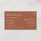 ブラックベージュブラウンシックグリッタースターズウィズモノグラム 名刺 (裏面)