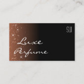 ブラックベージュブラウンシックグリッタースターズウィズモノグラム 名刺 (正面)