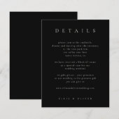 ブラックベージュボホ詳細結婚ズモダン エンクロージャーカード (正面/裏面)