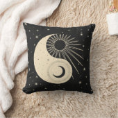 ブラックベージュボホ クッション (ブランケット)