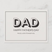 ブラックベージュレトロニュートラル父の日 シーズンポストカード (正面)