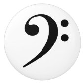 ブラックベースクレフ、 音符記号音楽シンボル表記法 セラミックノブ (正面)