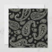 ブラックペイズリーウェスタンクリスマスカード シーズンカード (裏面)