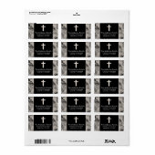 ブラックペイズリークロス宗教住所 シール (フルシート)