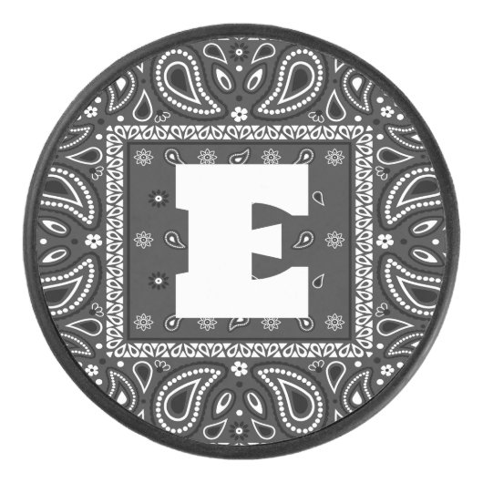 ブラックペイズリーバンダナ誕生日ヒップホップラップのスカーフ アイスホッケーパック (正面)