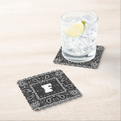 ブラックペイズリーバンダナ誕生日ヒップホップラップのスカーフ ペーパーコースター (インサイチュ)