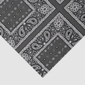 ブラックペイズリーバンダナ誕生日ヒップホップラップのスカーフ 薄葉紙 (詳細)