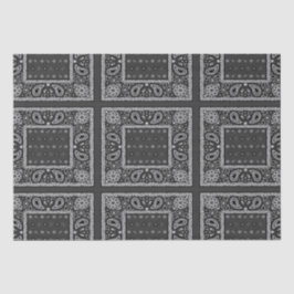 ブラックペイズリーバンダナ誕生日ヒップホップラップのスカーフ 薄葉紙