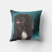 ブラックペキゲスドッグアート クッション (裏面)