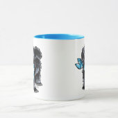 ブラックペキンゲゼのペットネームブルーパーソナライズされた|過去記事 マグカップ (中央)