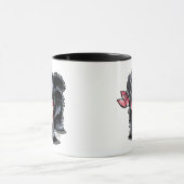 ブラックペキンゲーゼのペットネームピパーソナライズされたンク マグカップ (中央)