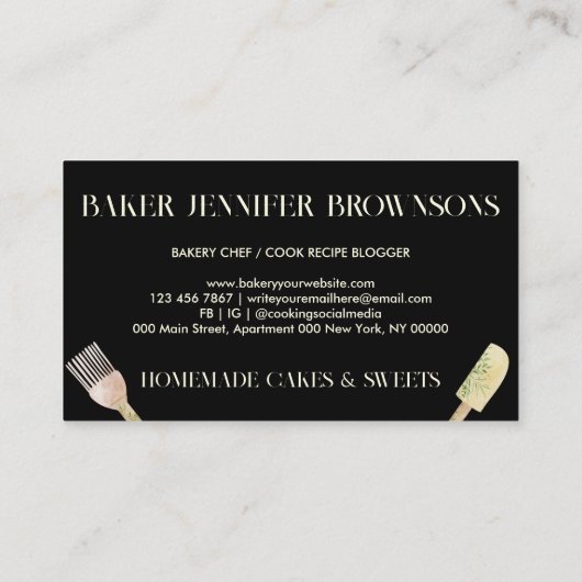 ブラックペストリモダンーパティスリーベーカリー 名刺 (裏面)