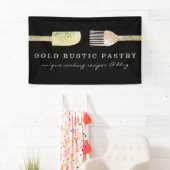 ブラックペストリーeucalyptus葉スプーンへら 横断幕 (インサイチュ)