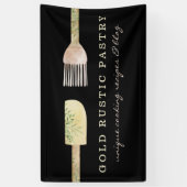 ブラックペストリーeucalyptus葉スプーンへら 横断幕 (縦)