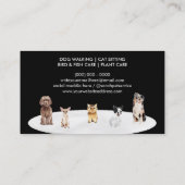 ブラックペットシッターのウォーカーソファホームドッグベテリナ 名刺 (裏面)