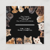 ブラックペットシッターの名刺カスタム写真 スクエア名刺 (裏面)