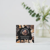 ブラックペットシッターの名刺カスタム写真 スクエア名刺 (スタンド正面)