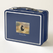 ブラックペットドッグプラト引用文バケーションスーツケーカスタムス メタルランチボックス (裏面)