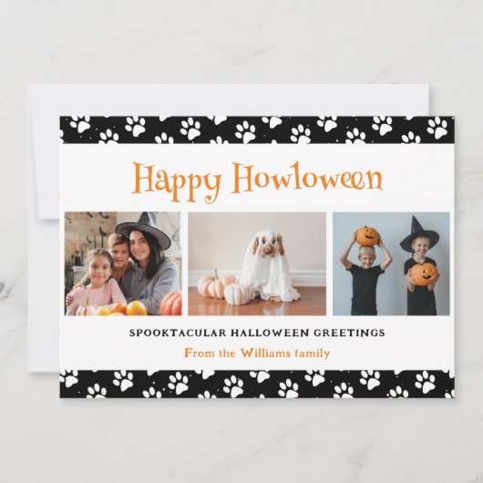 ブラックペット3枚写真ハロウィン シーズンカード (正面)