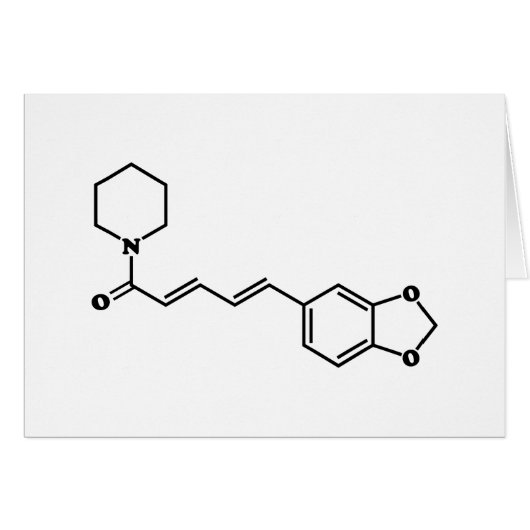 ブラックペッパー・ピペリン分子化学式 (正面横)