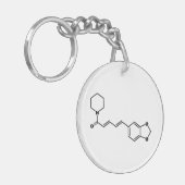 ブラックペッパー・ピペリン分子化学式 キーホルダー (正面左)