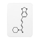 ブラックペッパー・ピペリン分子化学式 マグネット (縦)