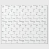 ブラックペッパー・ピペリン分子化学式 ラッピングペーパー (フラット)