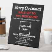 ブラックペデスタルサインにビジネスのクリスマスセール 台座サイン (インサイチュ)