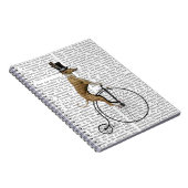 ブラックペニーファーシングバイクのグレイハウンド ノートブック (右側)