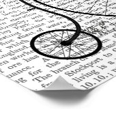 ブラックペニーファーシングバイクのグレイハウンド ポスター (角)