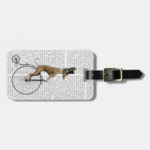 ブラックペニーファーシングバイクのグレイハウンド ラゲッジタグ (正面横)