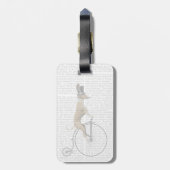 ブラックペニーファーシングバイクのグレイハウンド ラゲッジタグ (裏面縦)