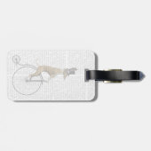 ブラックペニーファーシングバイクのグレイハウンド ラゲッジタグ (裏面横)