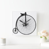 ブラックペニー·ファースヴィンテージバイク スクエア壁時計 (ホーム)