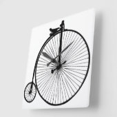 ブラックペニー·ファースヴィンテージバイク スクエア壁時計 (傾斜)