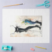 ブラックペルシャ猫ファッション文の切り離し 薄葉紙 (クラフト)